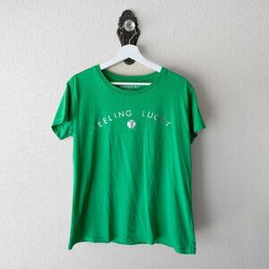 Chemistry “Feeling Lucky” Shamrock Tee Women’s XL Green St Patrick’s Day Top